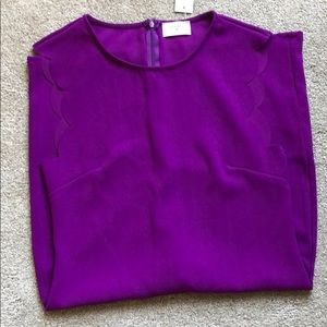 Purple scallop dress